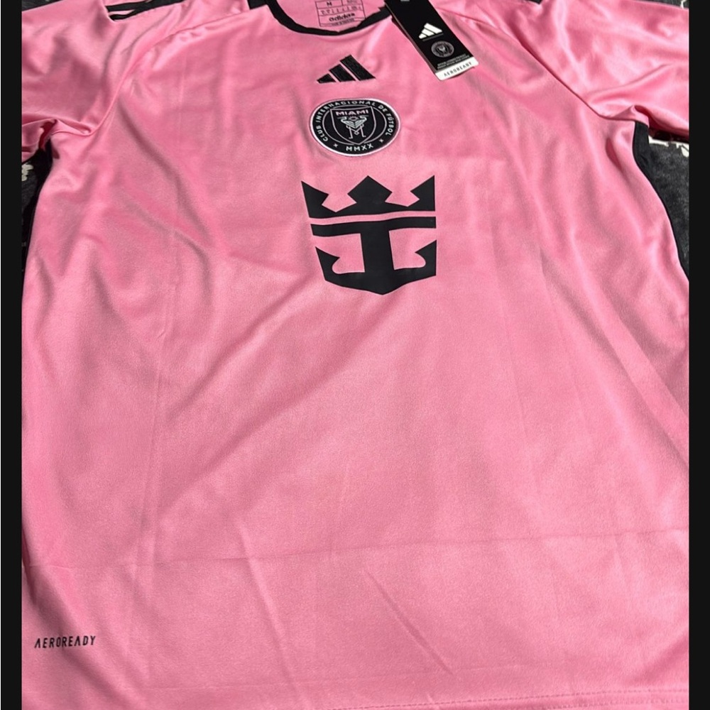 Adidas Pink and Black Men's Jersey